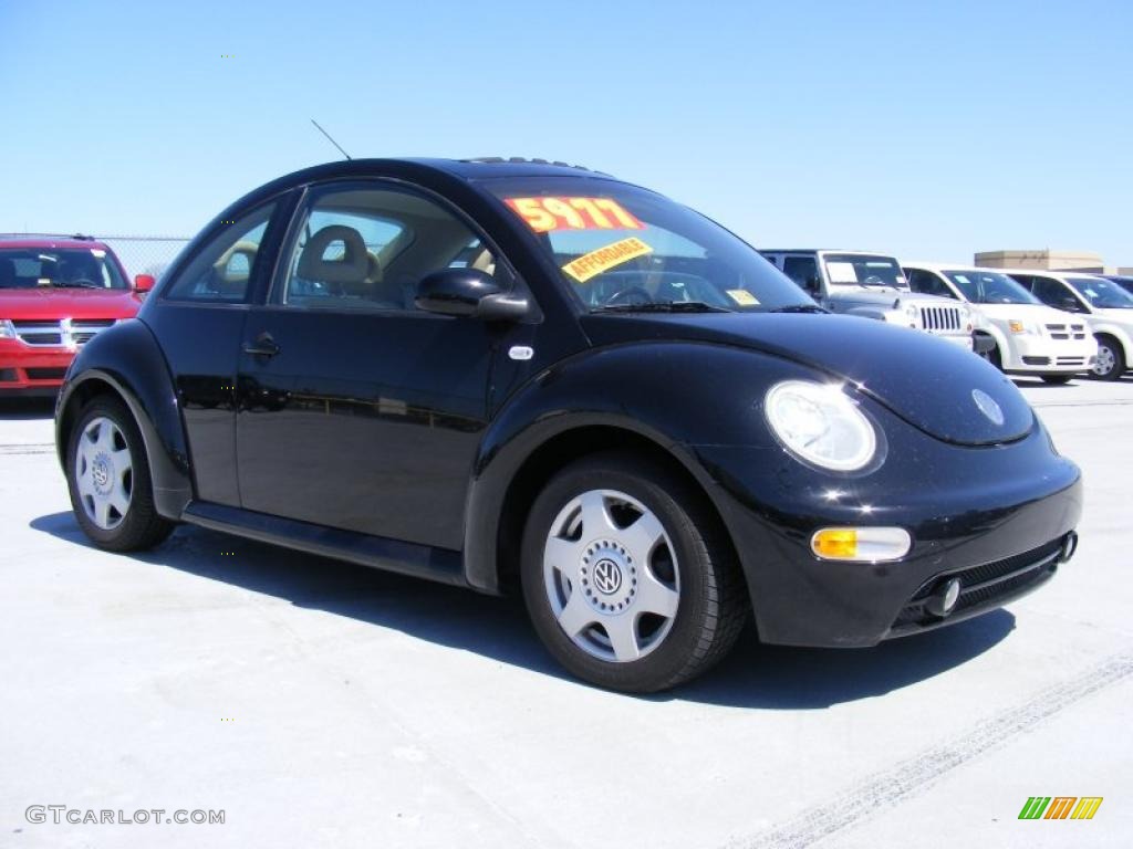 2001 New Beetle GLS Coupe - Black / Cream photo #3