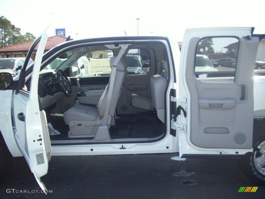 2010 Silverado 1500 LT Extended Cab 4x4 - Summit White / Light Titanium/Ebony photo #7