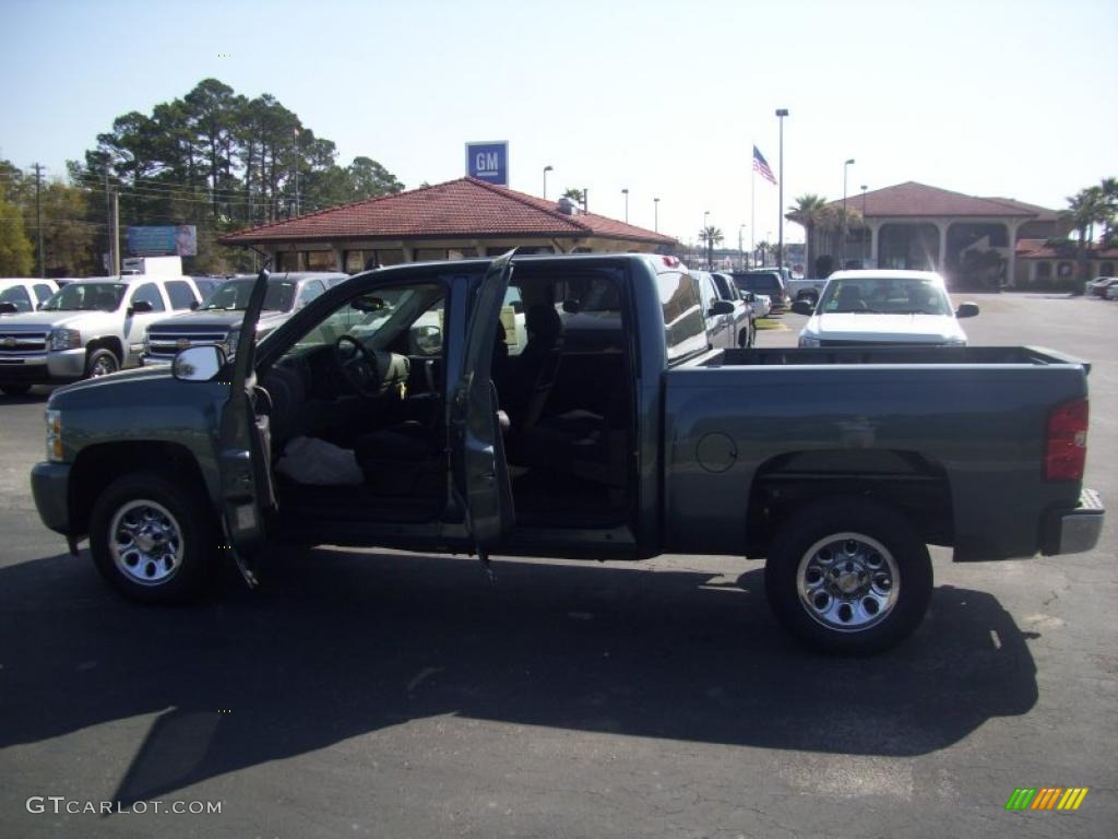 2010 Silverado 1500 LS Crew Cab - Blue Granite Metallic / Dark Titanium photo #4