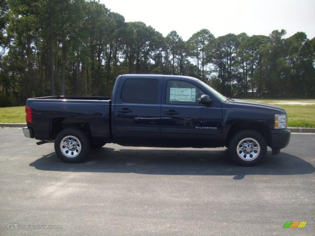 2010 Silverado 1500 LS Crew Cab - Imperial Blue Metallic / Dark Titanium photo #1