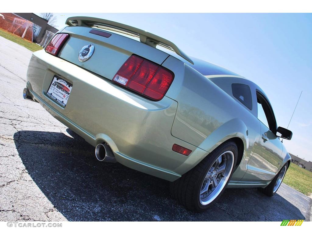 2005 Mustang GT Premium Coupe - Legend Lime Metallic / Dark Charcoal photo #12