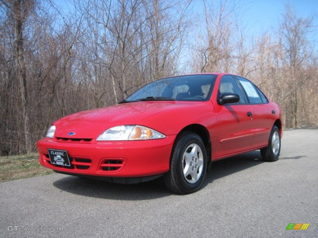 2002 Cavalier Sedan - Bright Red / Graphite photo #1