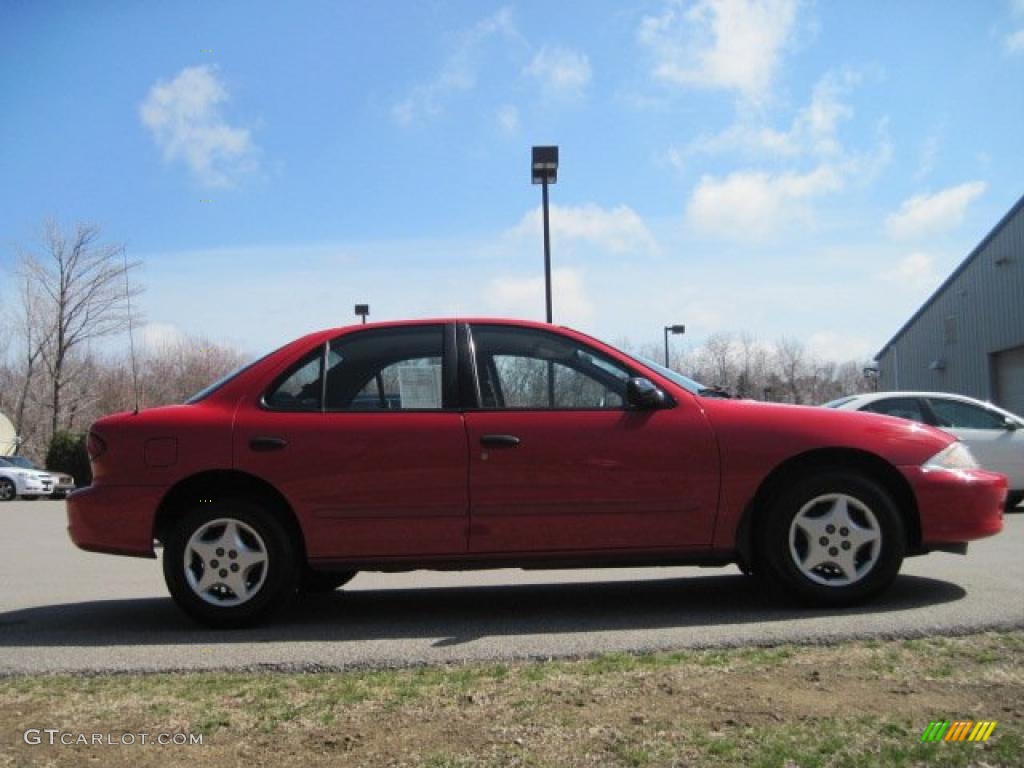 2002 Cavalier Sedan - Bright Red / Graphite photo #4