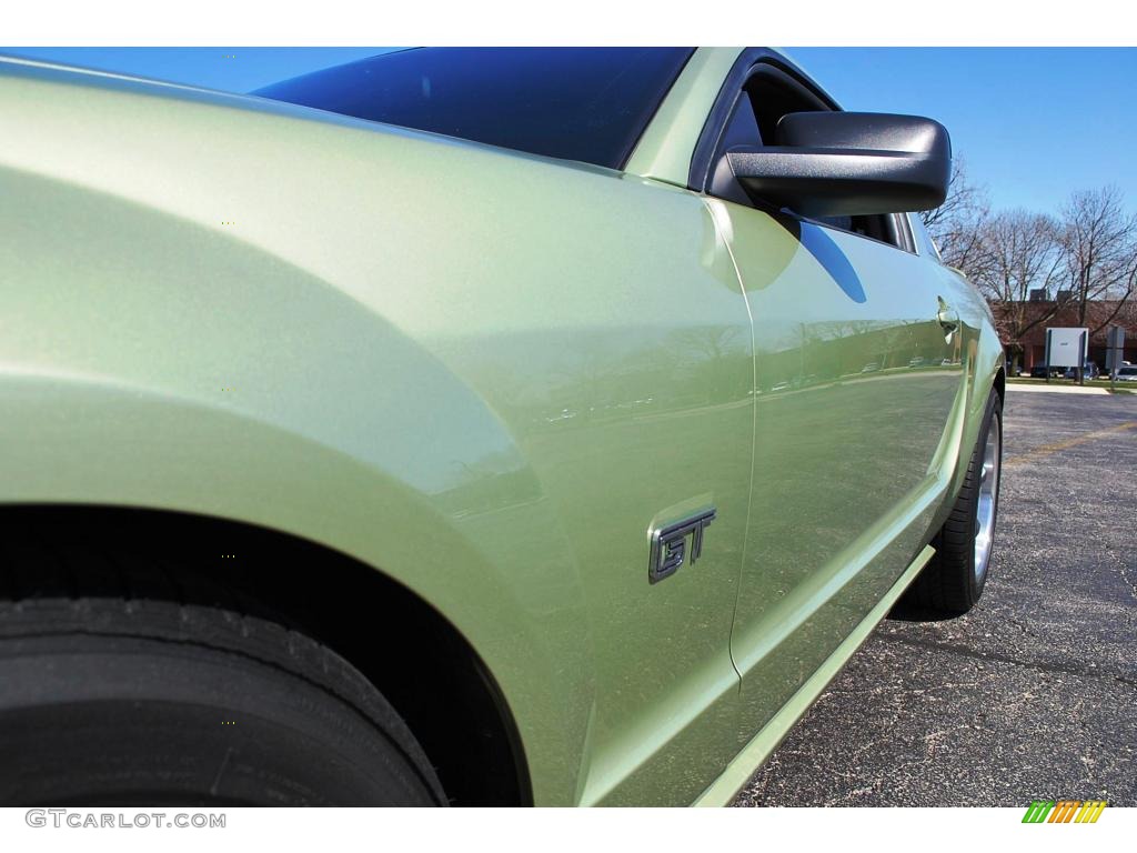 2005 Mustang GT Premium Coupe - Legend Lime Metallic / Dark Charcoal photo #18