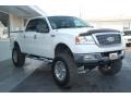 2004 Oxford White Ford F150 Lariat SuperCrew 4x4  photo #4
