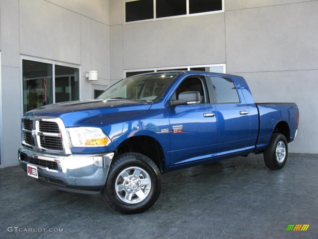 2010 Ram 2500 SLT Mega Cab 4x4 - Deep Water Blue Pearl / Dark Slate/Medium Graystone photo #1