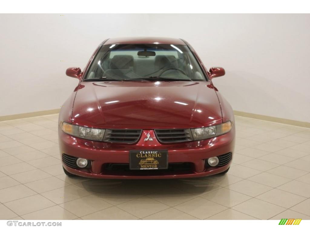 2003 Galant ES - Ultra Red Pearl / Gray photo #2