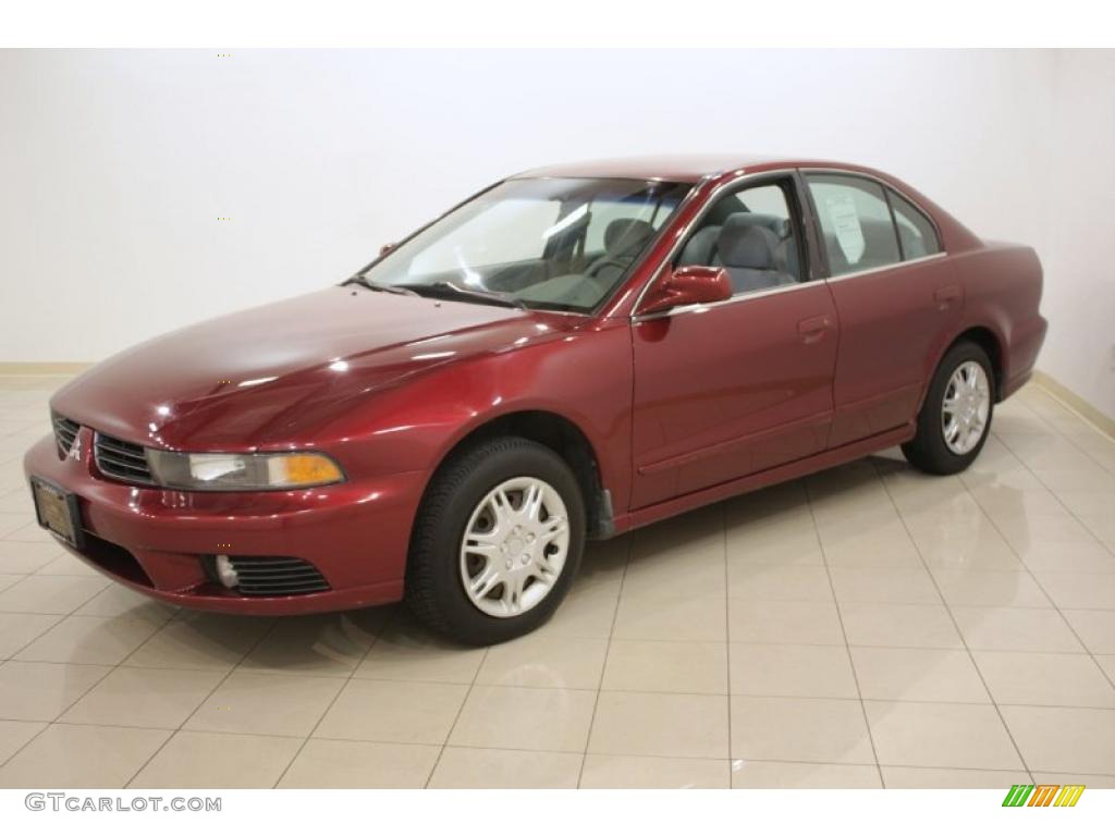 2003 Galant ES - Ultra Red Pearl / Gray photo #3