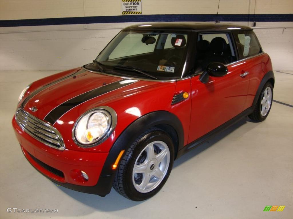 2007 Cooper Hardtop - Chili Red / Punch Carbon Black photo #2