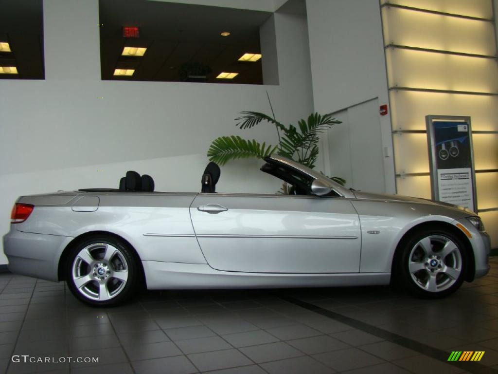 2007 3 Series 328i Convertible - Titanium Silver Metallic / Black photo #3