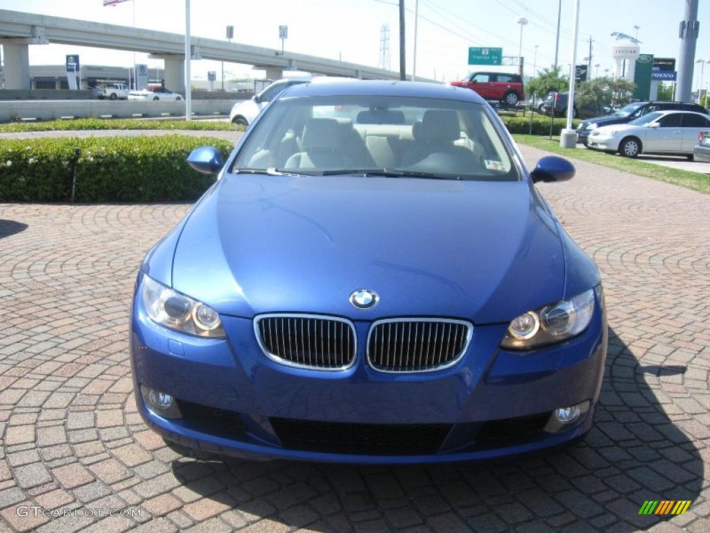 2007 3 Series 328i Coupe - Montego Blue Metallic / Cream Beige photo #2