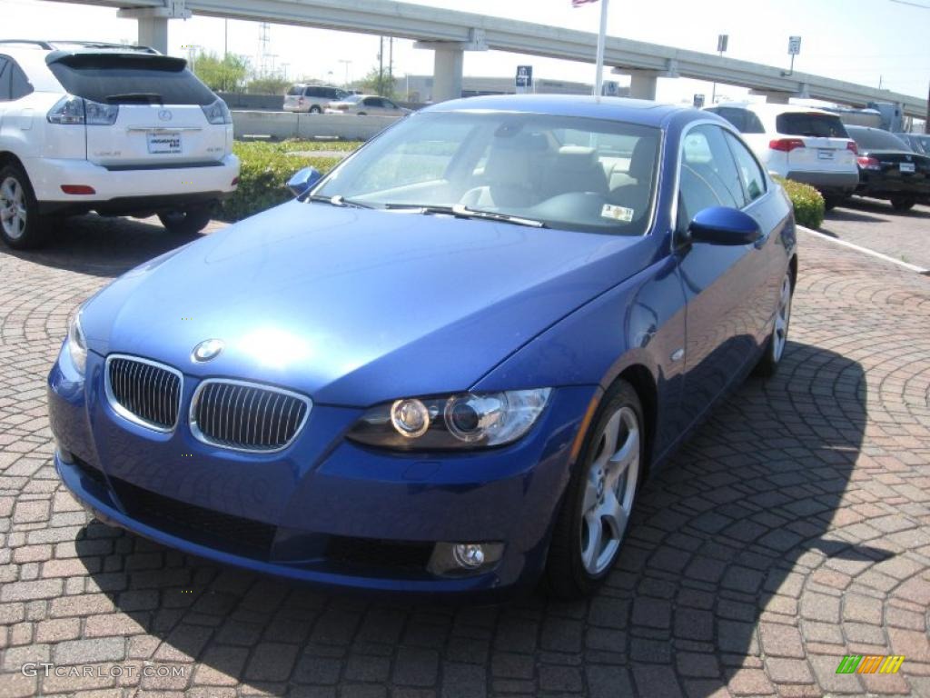 2007 3 Series 328i Coupe - Montego Blue Metallic / Cream Beige photo #3