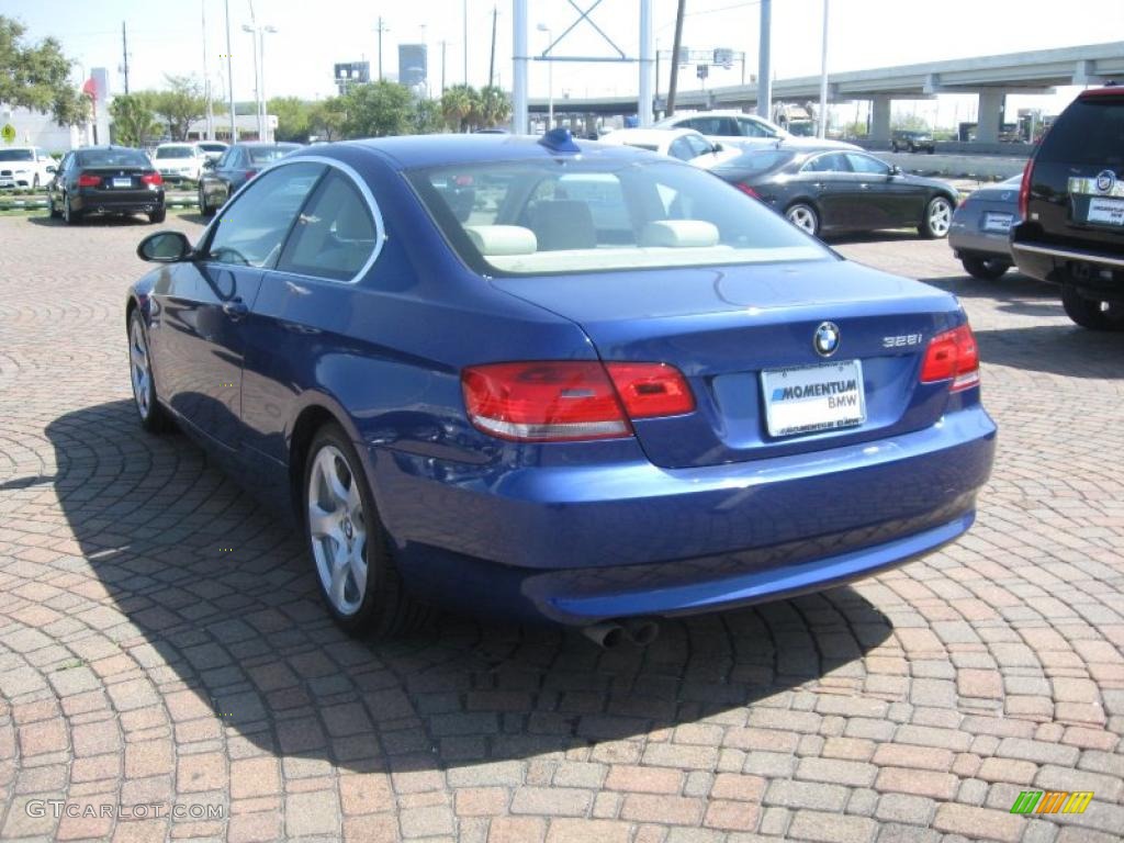 2007 3 Series 328i Coupe - Montego Blue Metallic / Cream Beige photo #5