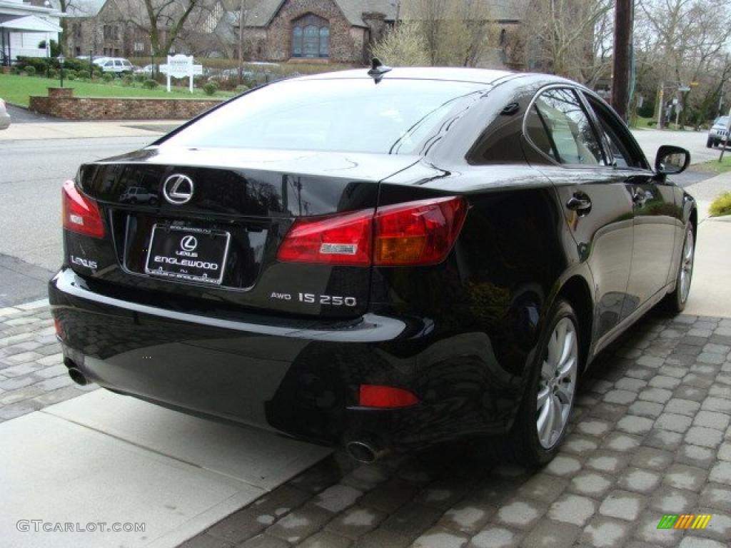 2008 IS 250 AWD - Obsidian Black / Black photo #4