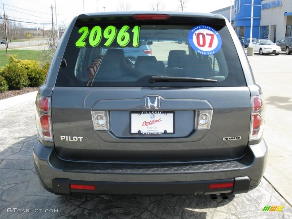 2007 Pilot LX 4WD - Nimbus Gray Metallic / Gray photo #6