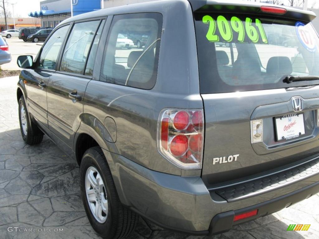 2007 Pilot LX 4WD - Nimbus Gray Metallic / Gray photo #7