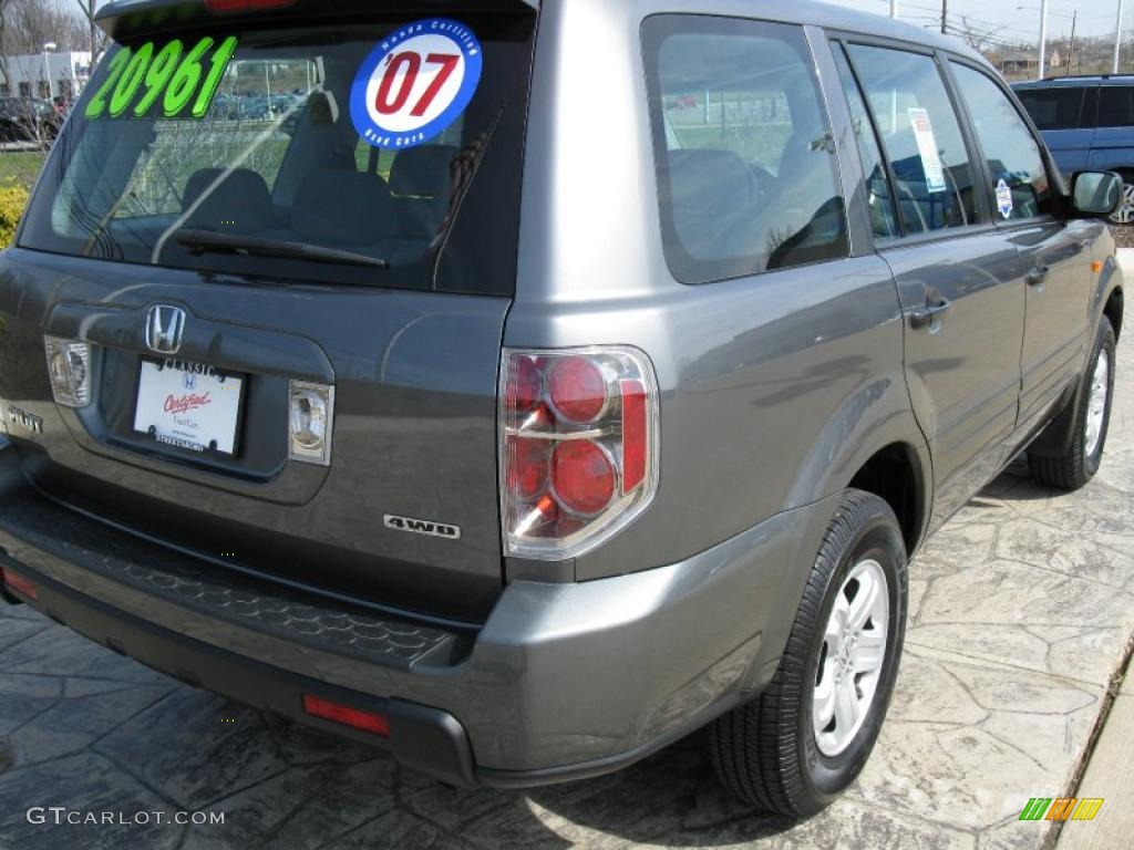 2007 Pilot LX 4WD - Nimbus Gray Metallic / Gray photo #8