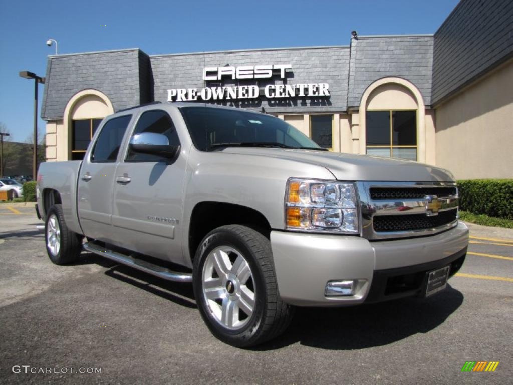 2007 Silverado 1500 LTZ Crew Cab 4x4 - Silver Birch Metallic / Ebony Black photo #1