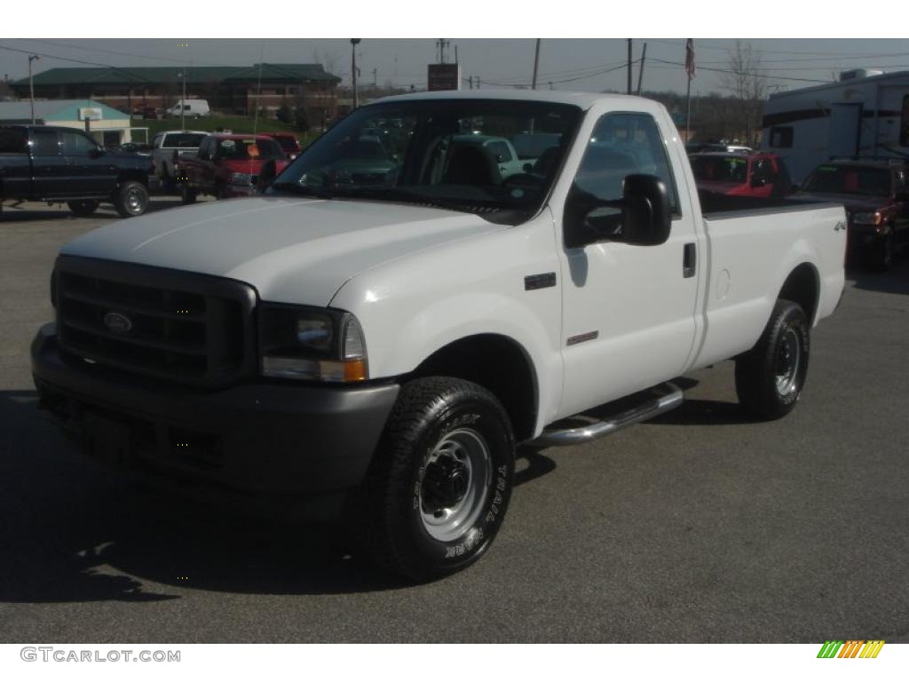 2004 F250 Super Duty XL Regular Cab 4x4 - Oxford White / Medium Flint photo #12