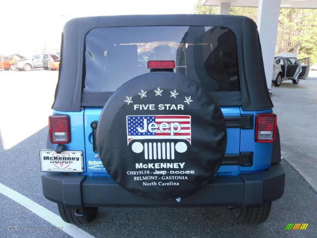 2010 Wrangler Sport 4x4 - Surf Blue Pearl / Dark Slate Gray/Medium Slate Gray photo #3