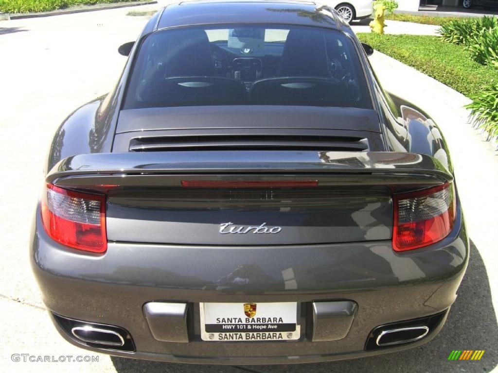 2007 911 Turbo Coupe - Slate Grey Metallic / Black photo #4