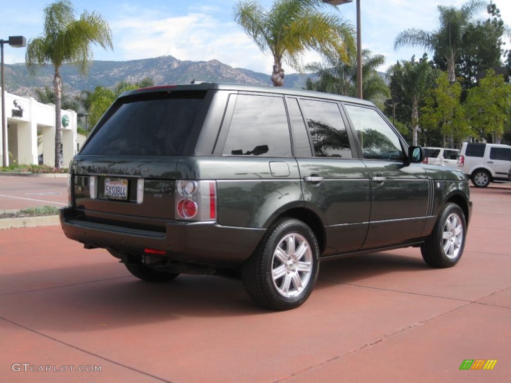 2008 Range Rover V8 HSE - Tonga Green Pearlescent / Sand photo #4