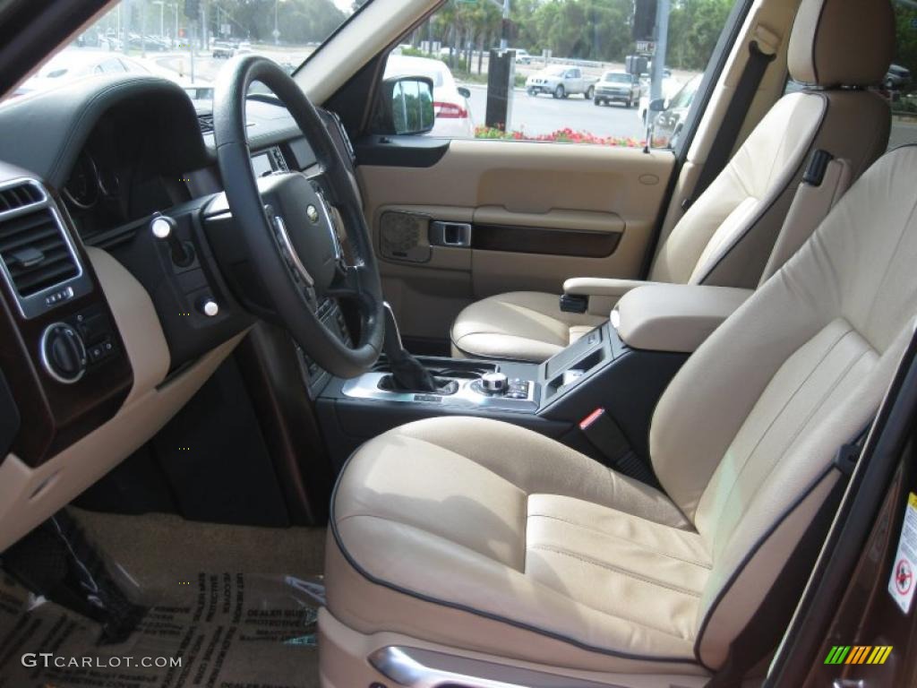 2008 Range Rover V8 HSE - Tonga Green Pearlescent / Sand photo #7