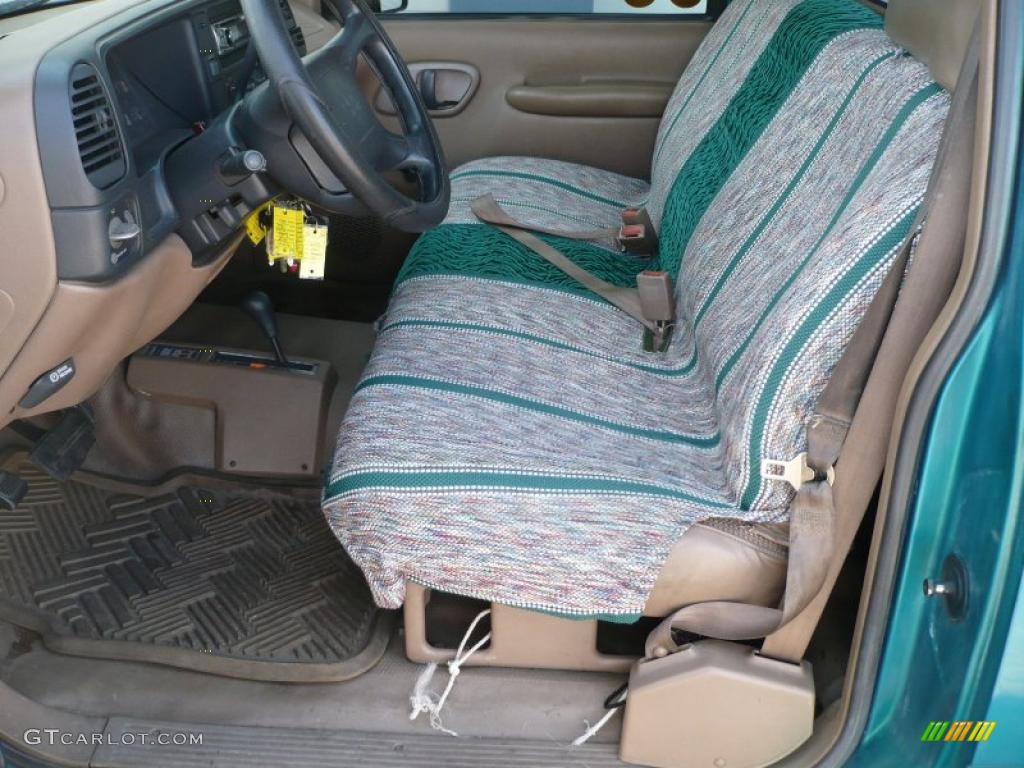 1995 Sierra 1500 SL Regular Cab 4x4 - Bright Teal Metallic / Beige photo #8