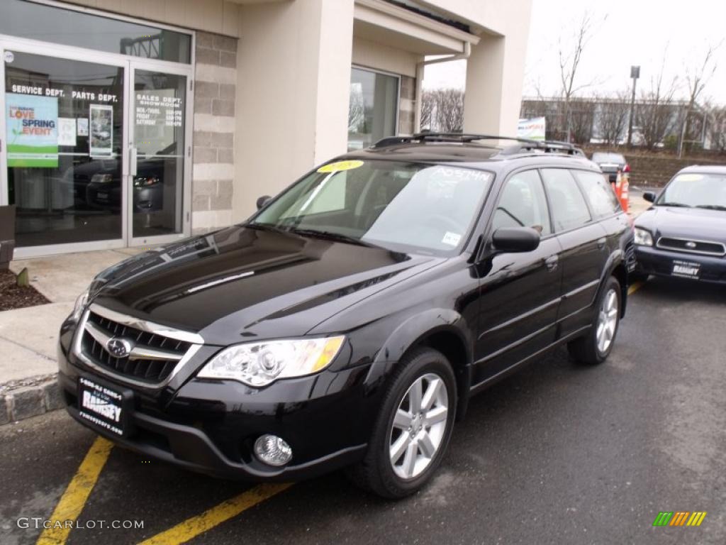 2009 Outback 2.5i Special Edition Wagon - Obsidian Black Pearl / Off Black photo #1