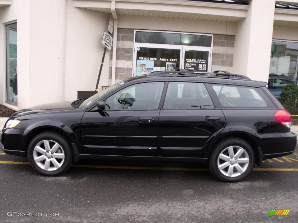 2009 Outback 2.5i Special Edition Wagon - Obsidian Black Pearl / Off Black photo #2
