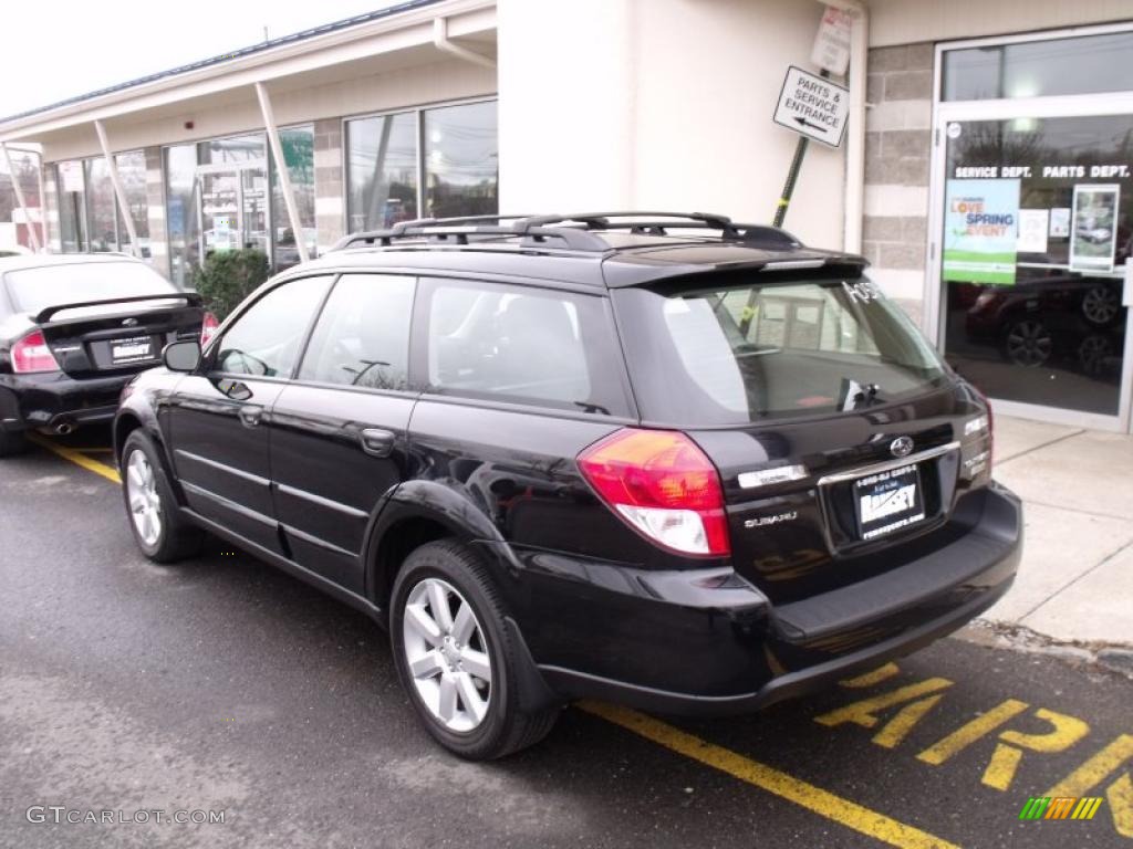 2009 Outback 2.5i Special Edition Wagon - Obsidian Black Pearl / Off Black photo #3