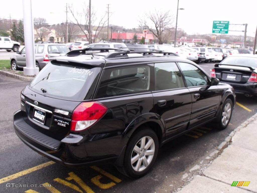 2009 Outback 2.5i Special Edition Wagon - Obsidian Black Pearl / Off Black photo #4