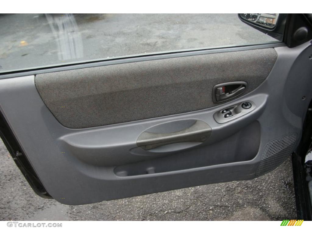 2002 Accent GS Coupe - Ebony Black / Gray photo #9