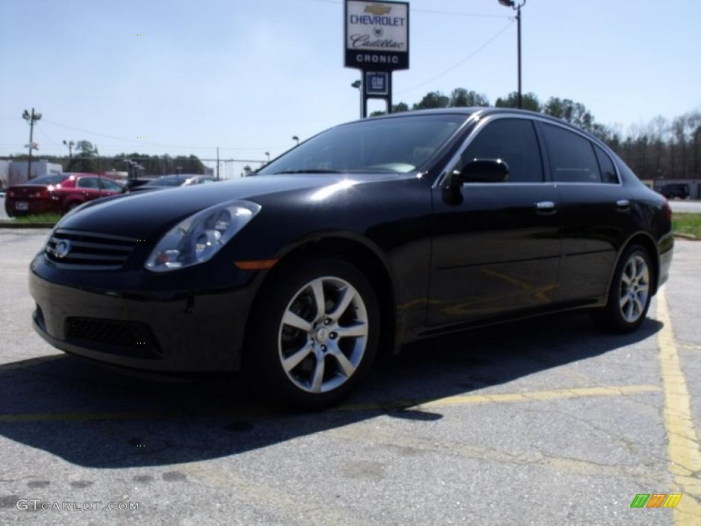 2006 G 35 Sedan - Black Obsidian / Wheat photo #1