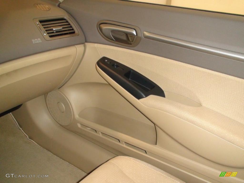 2007 Civic Hybrid Sedan - Opal Silver Blue Metallic / Ivory photo #23