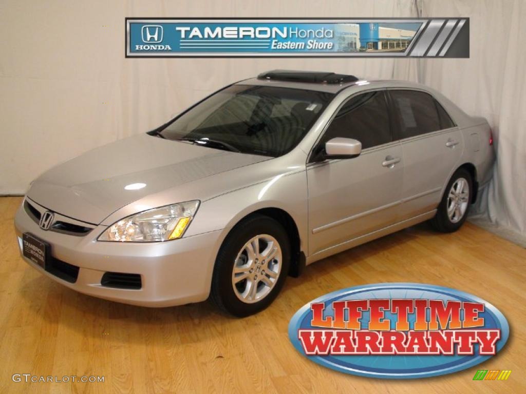 2007 Accord EX-L Sedan - Alabaster Silver Metallic / Gray photo #1