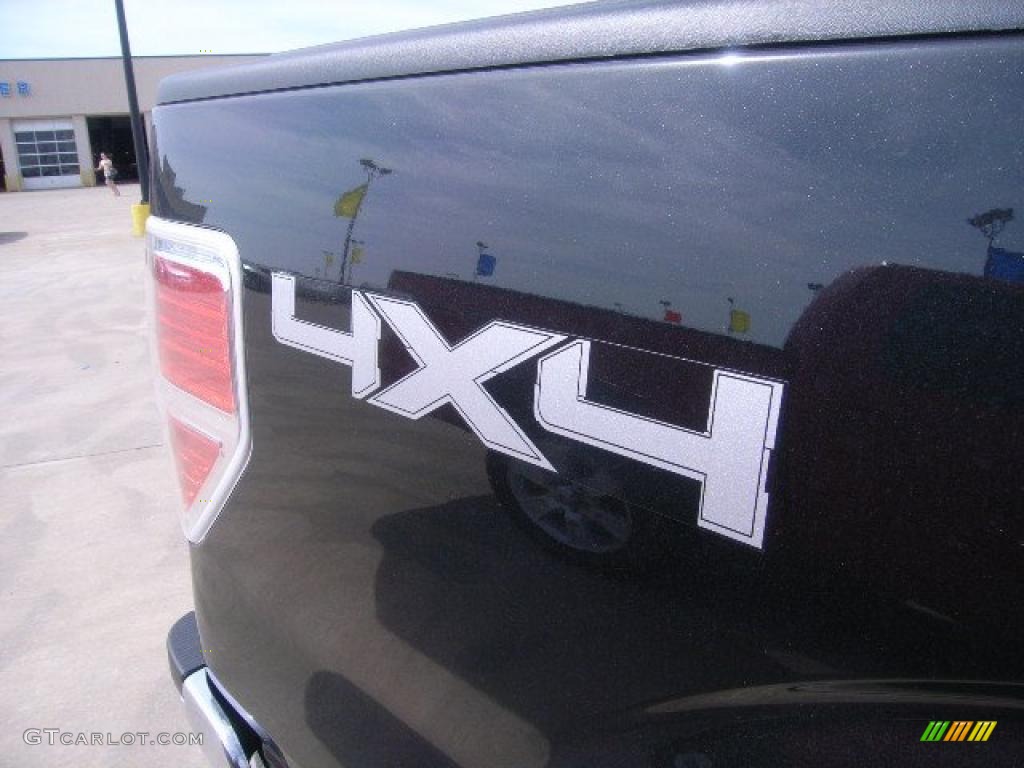 2010 F150 XLT SuperCab 4x4 - Tuxedo Black / Medium Stone photo #3