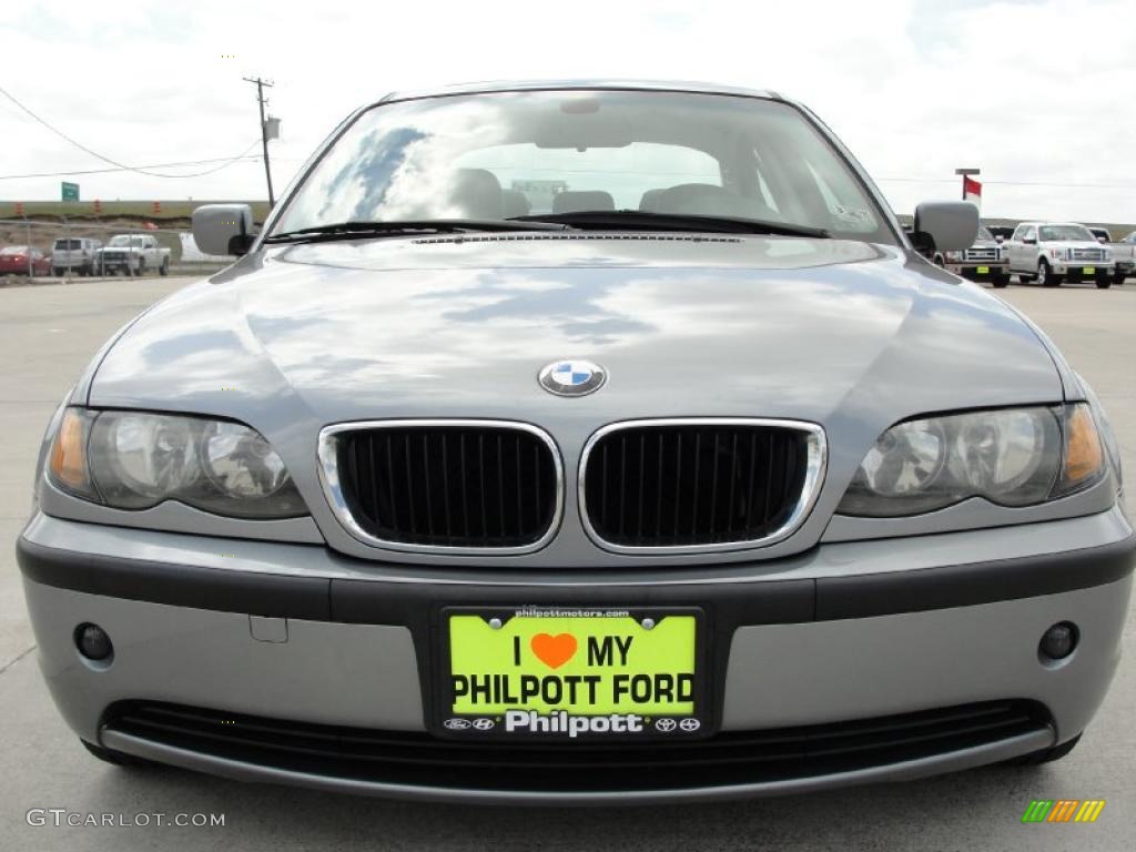 2004 3 Series 325i Sedan - Silver Grey Metallic / Grey photo #9