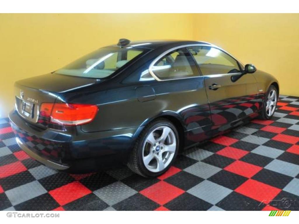 2007 3 Series 328xi Coupe - Deep Green Metallic / Cream Beige photo #6