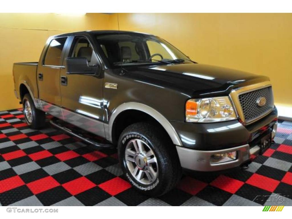 2005 F150 Lariat SuperCrew 4x4 - Black / Tan photo #1