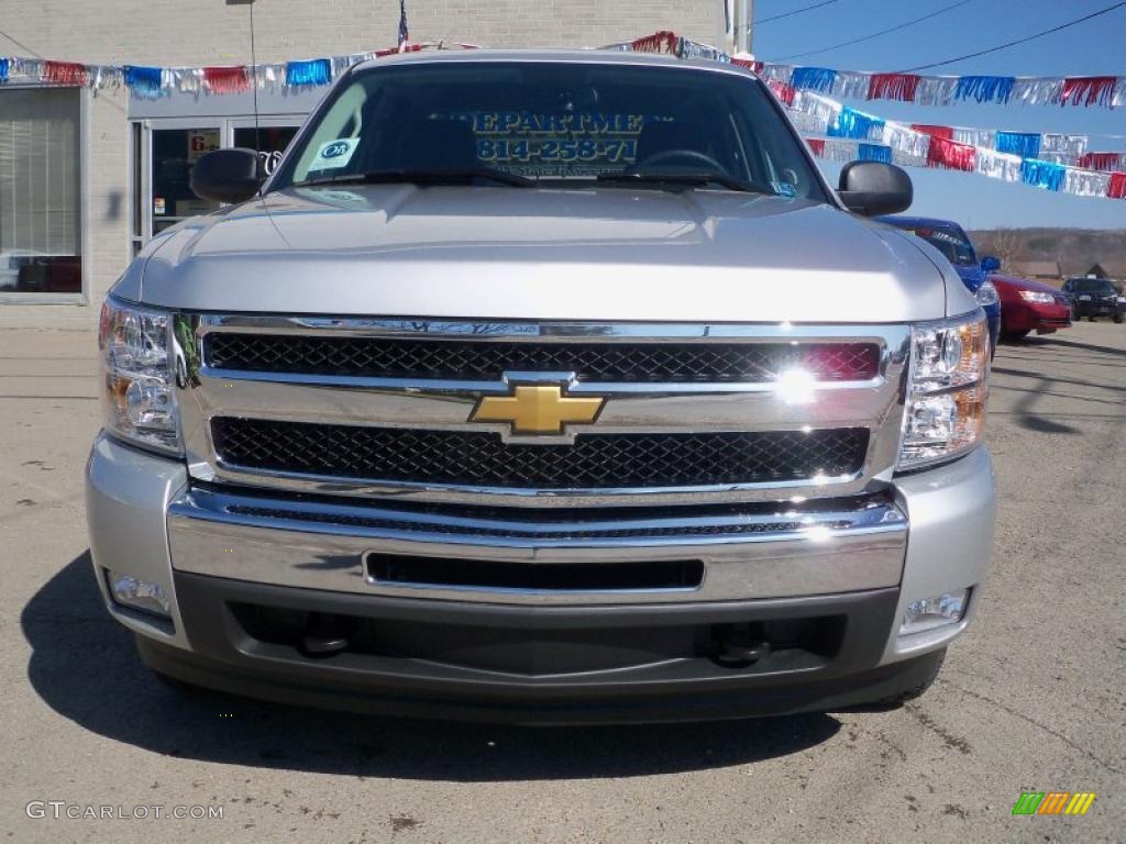 2010 Silverado 1500 LT Crew Cab 4x4 - Sheer Silver Metallic / Ebony photo #2