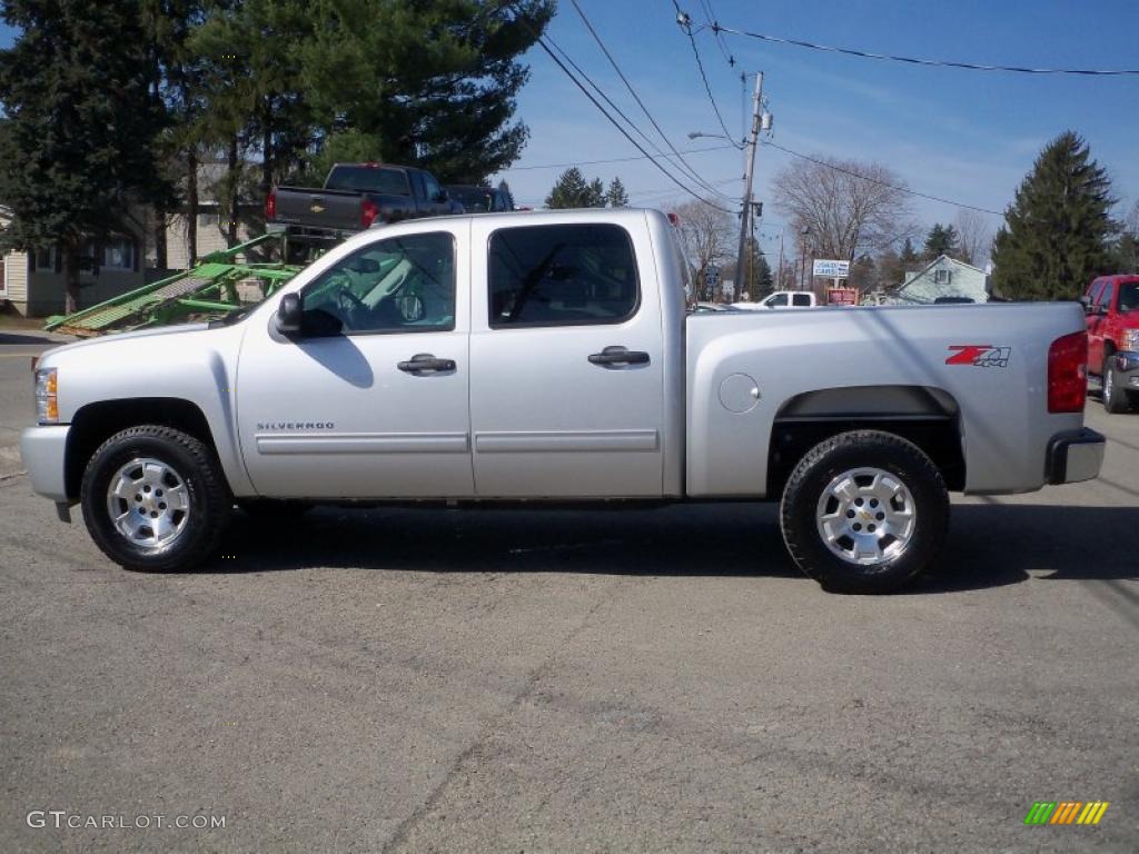 2010 Silverado 1500 LT Crew Cab 4x4 - Sheer Silver Metallic / Ebony photo #8