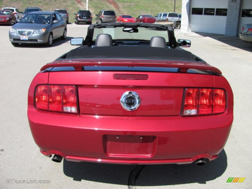 2007 Mustang GT Premium Convertible - Redfire Metallic / Dark Charcoal photo #4