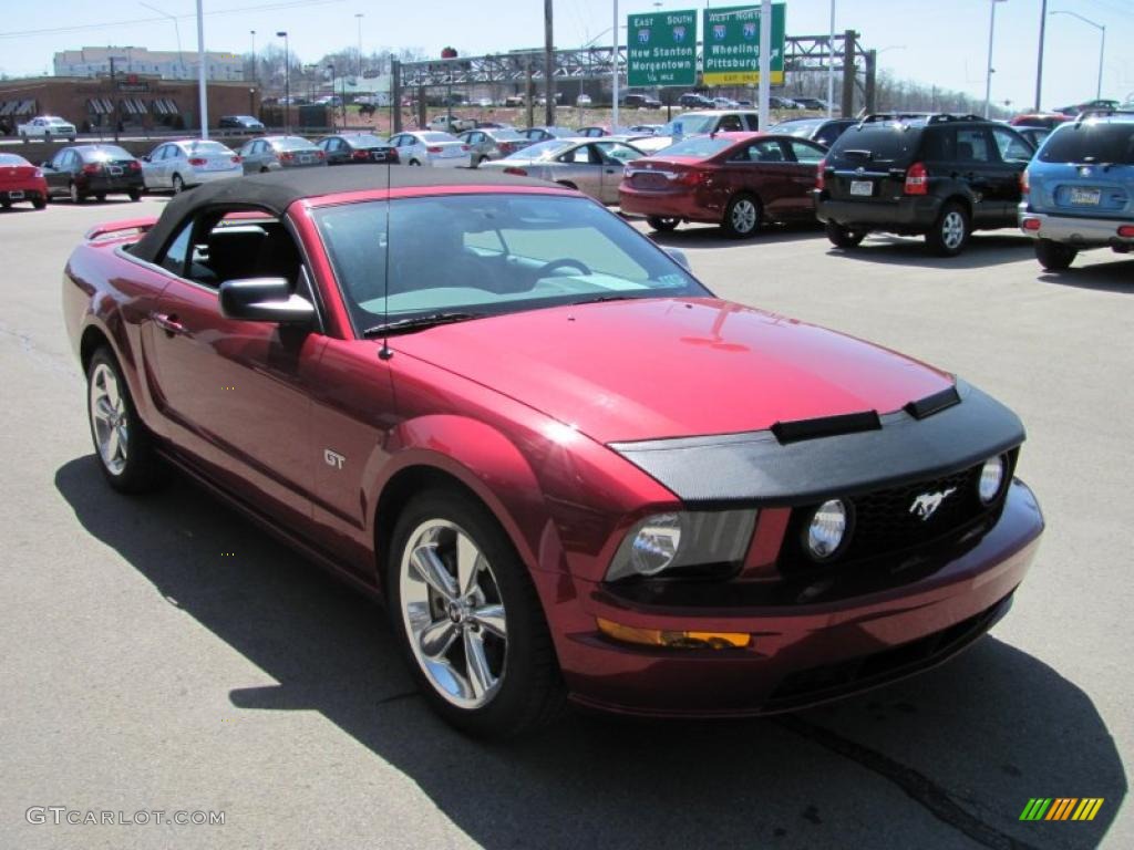 2007 Mustang GT Premium Convertible - Redfire Metallic / Dark Charcoal photo #10