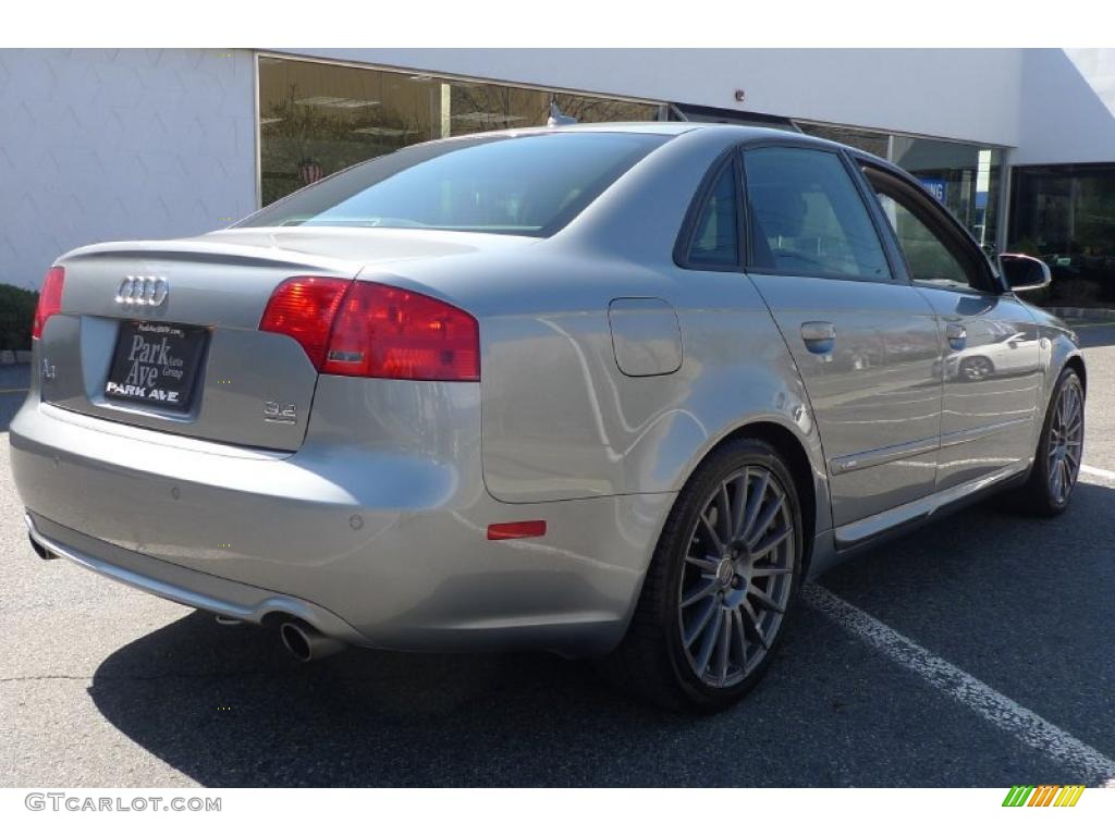 2008 A4 3.2 quattro Sedan - Quartz Grey Metallic / Black photo #3