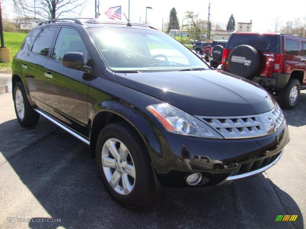 2007 Murano SL AWD - Super Black / Charcoal photo #4