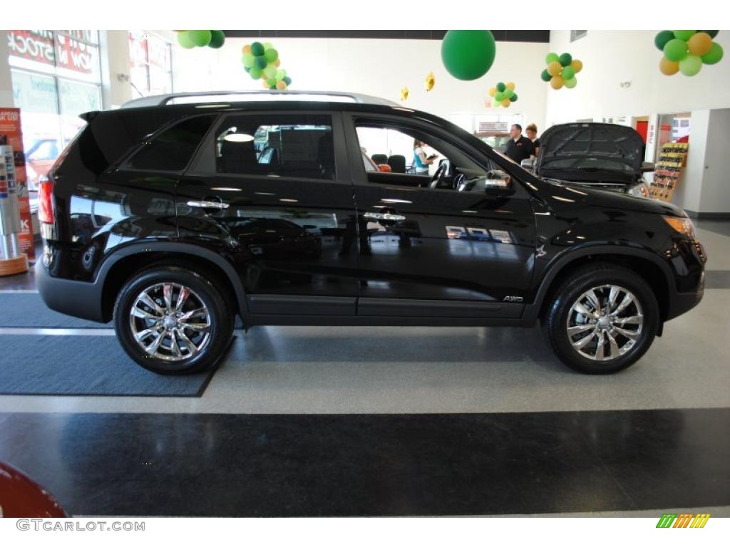 2011 Sorento EX V6 AWD - Ebony Black / Black photo #9