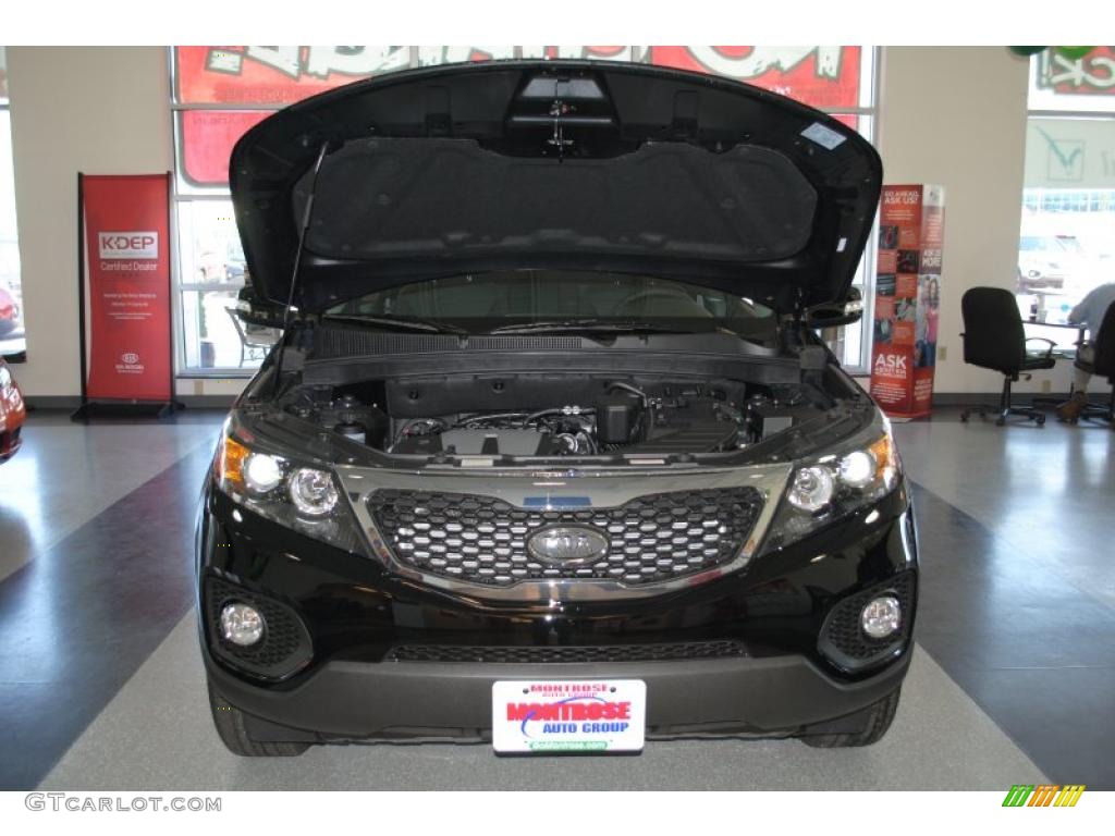 2011 Sorento EX V6 AWD - Ebony Black / Black photo #24