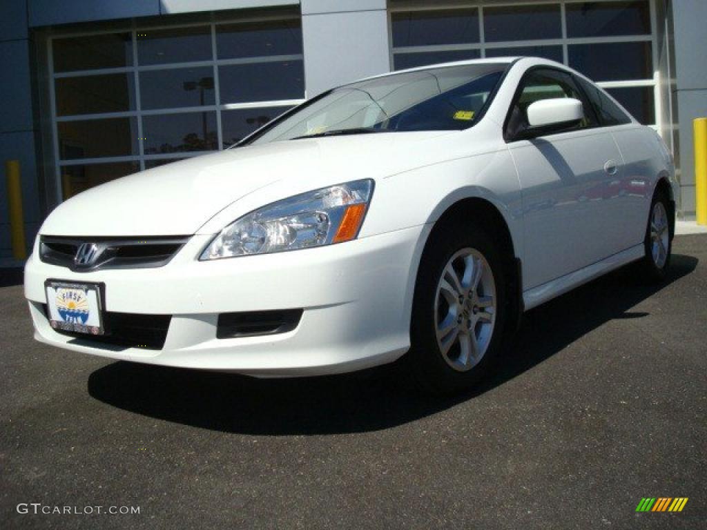 2007 Accord LX Coupe - Taffeta White / Ivory photo #1