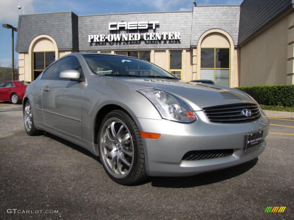 2003 G 35 Coupe - Brilliant Silver Metallic / Willow photo #1